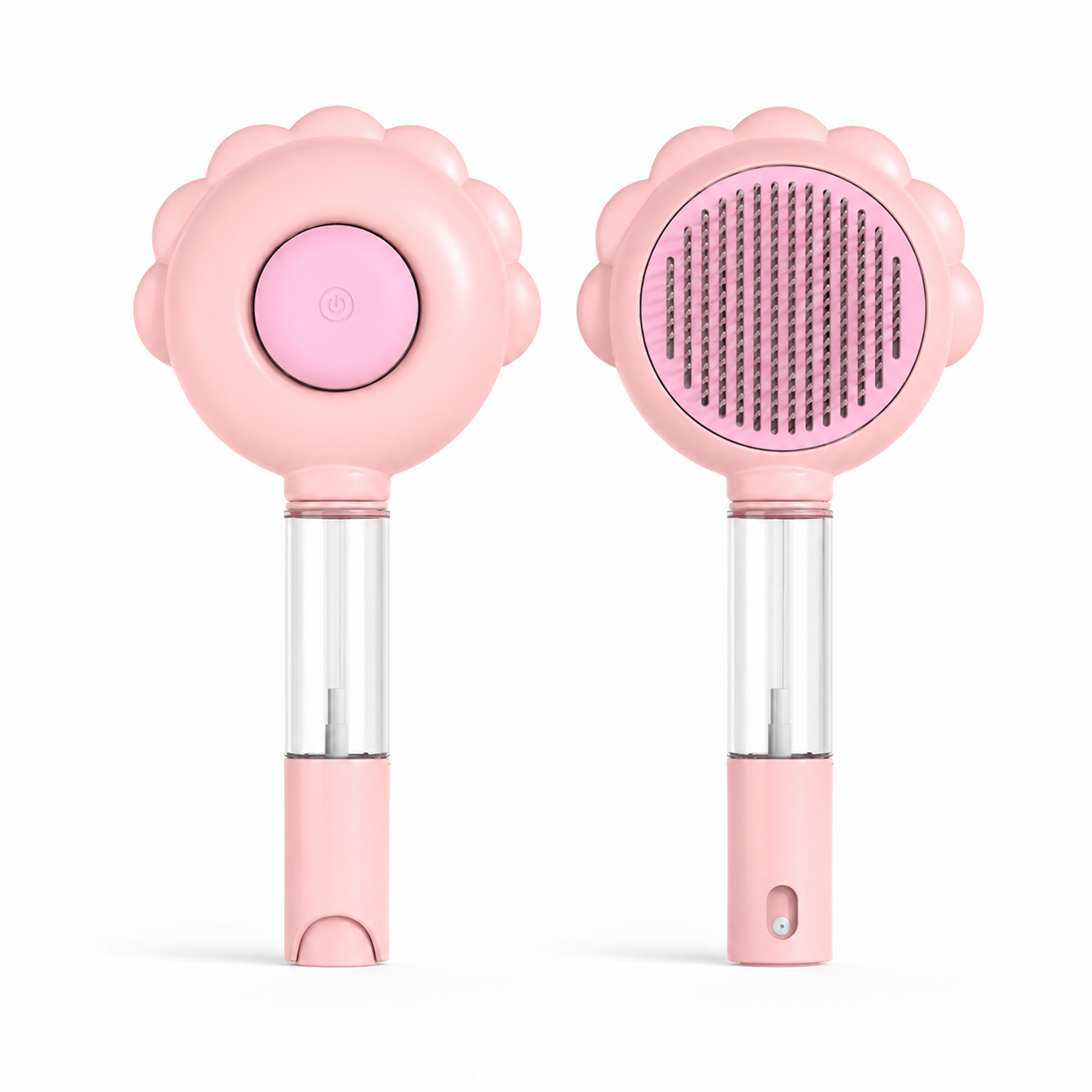 Self-Cleaning Pet Grooming Brush with Spray