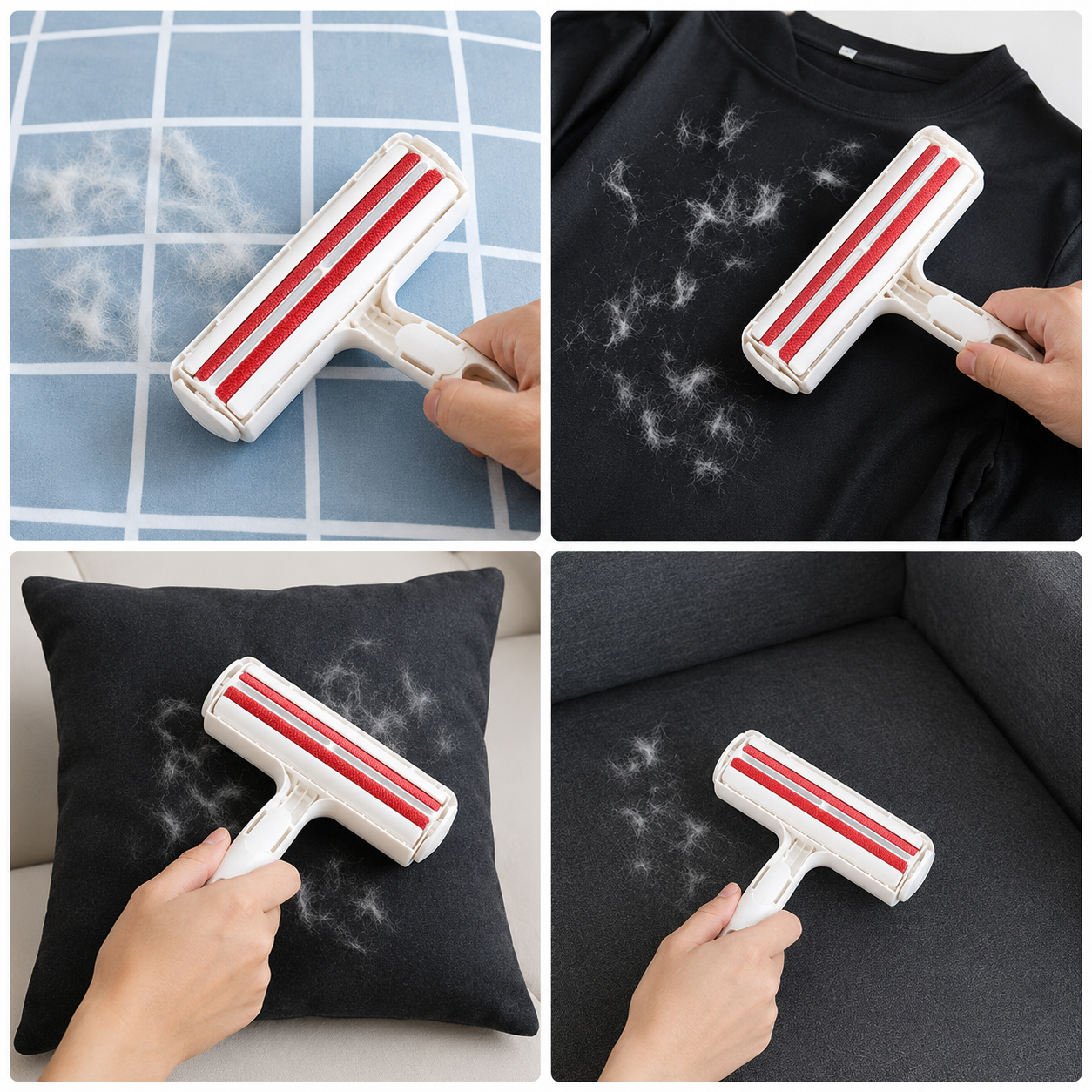 Self-Cleaning Pet Hair Roller for Furniture and Clothing