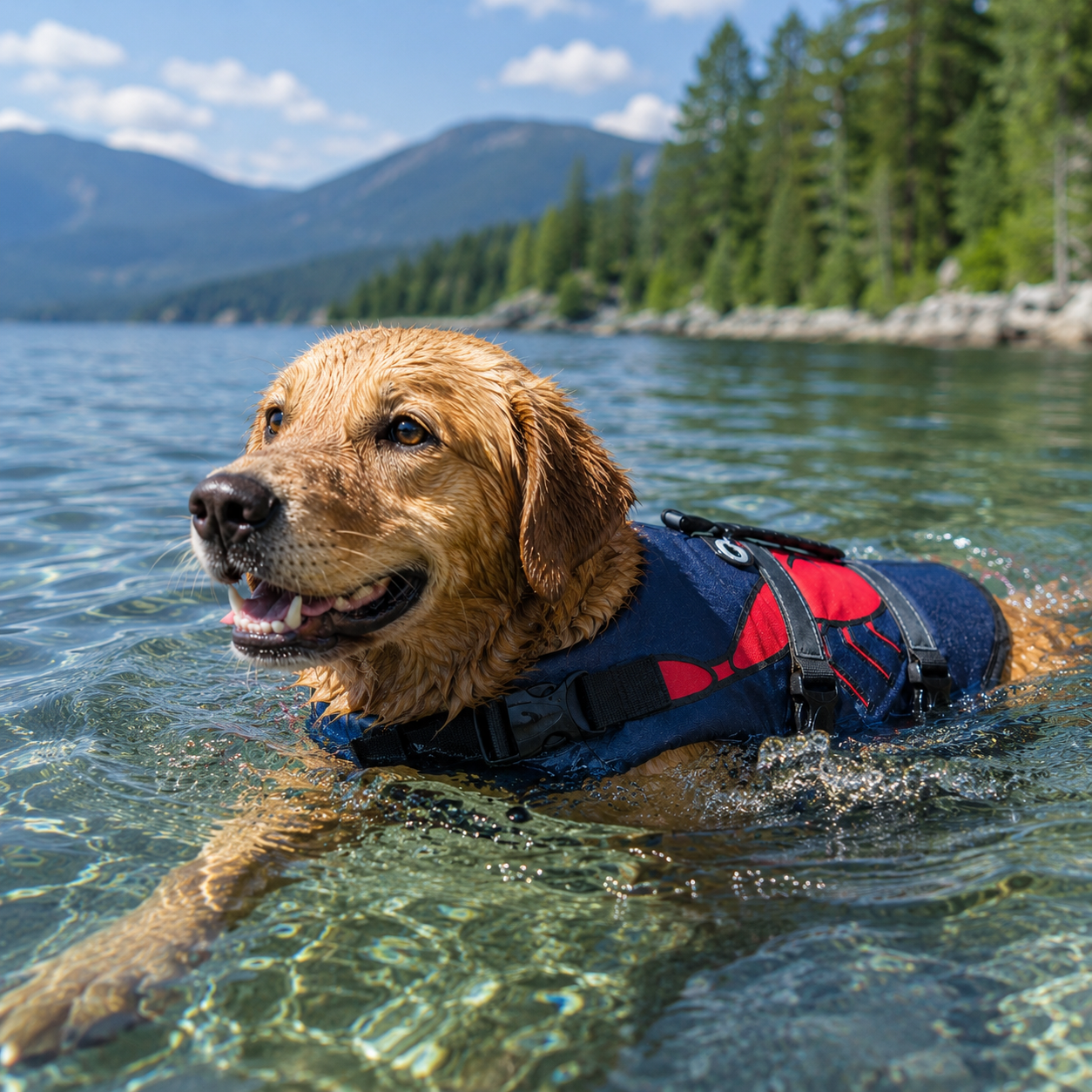 Dog Swim Vest, Adjustable Fit, Durable