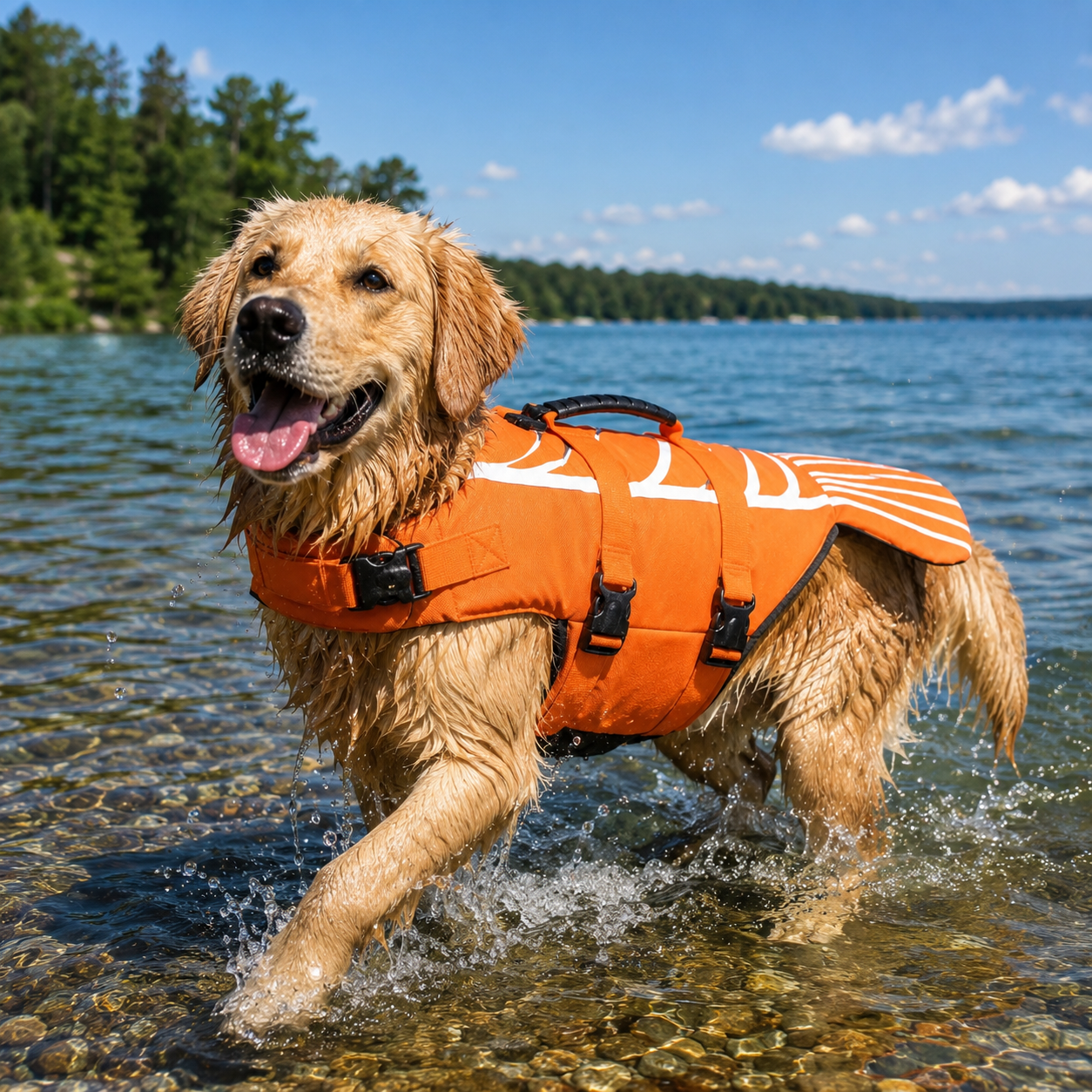 Dog Swim Vest, Adjustable Fit, Durable