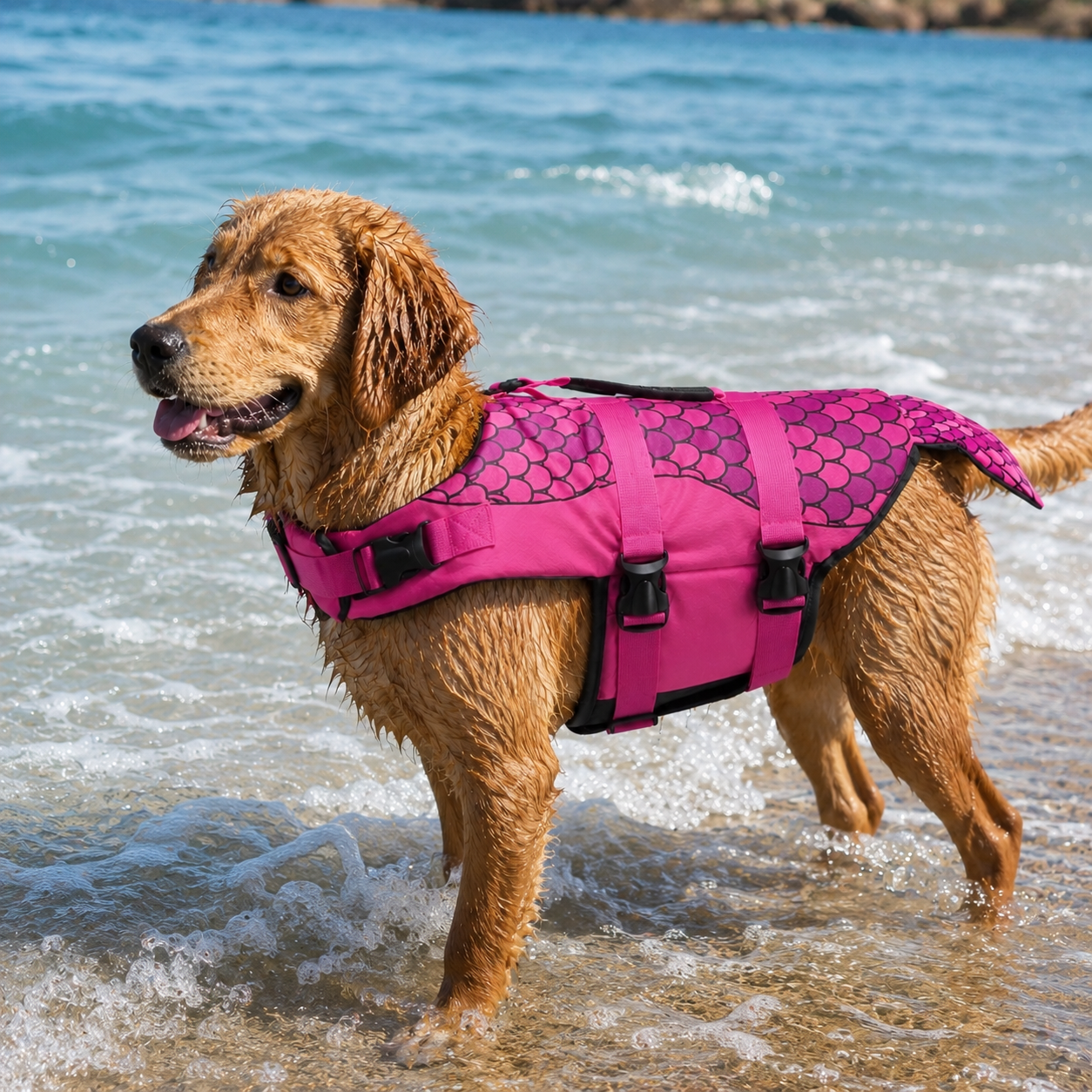 Dog Swim Vest, Adjustable Fit, Durable