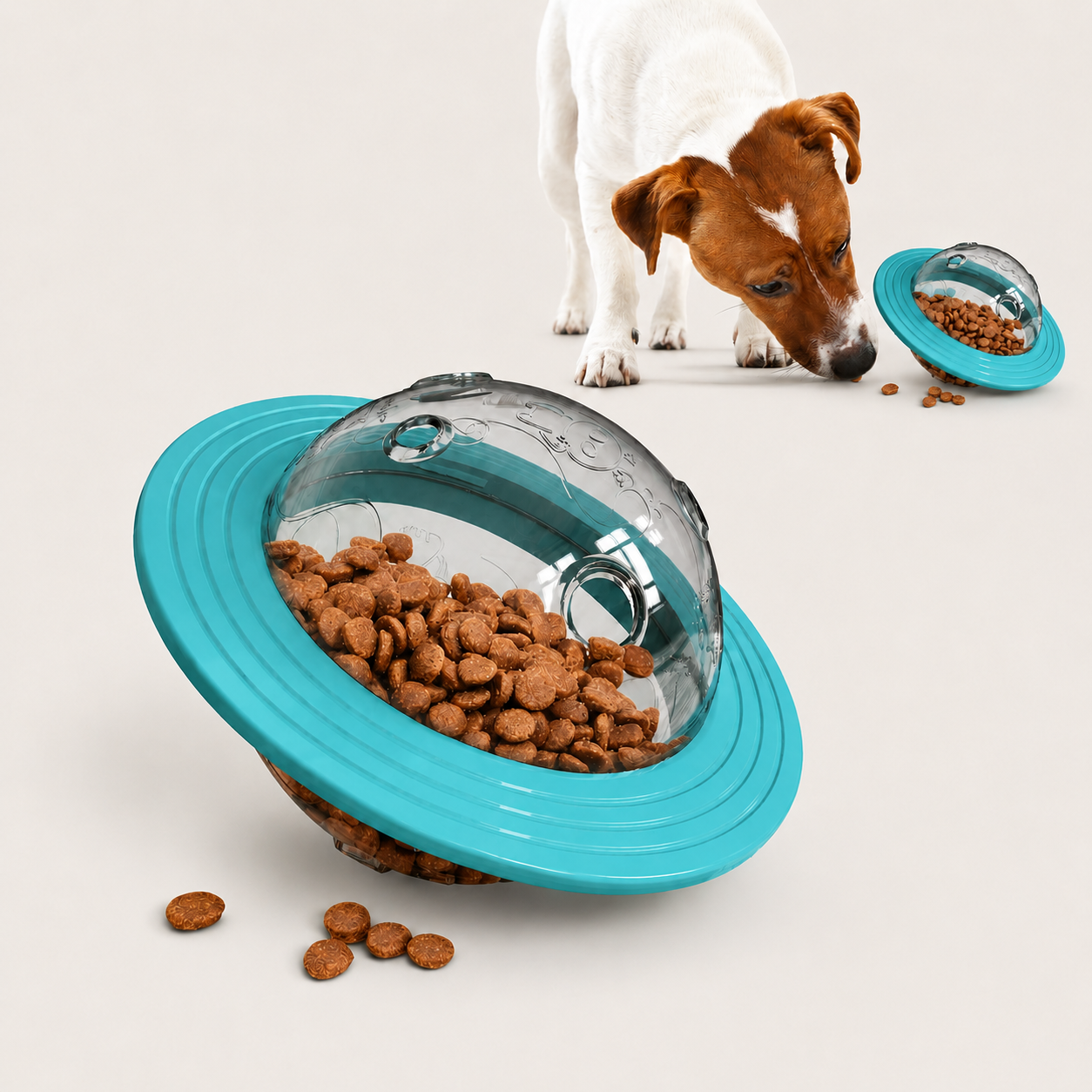 Dog Puzzle Toy with Treat Dispenser, Chew Resistant