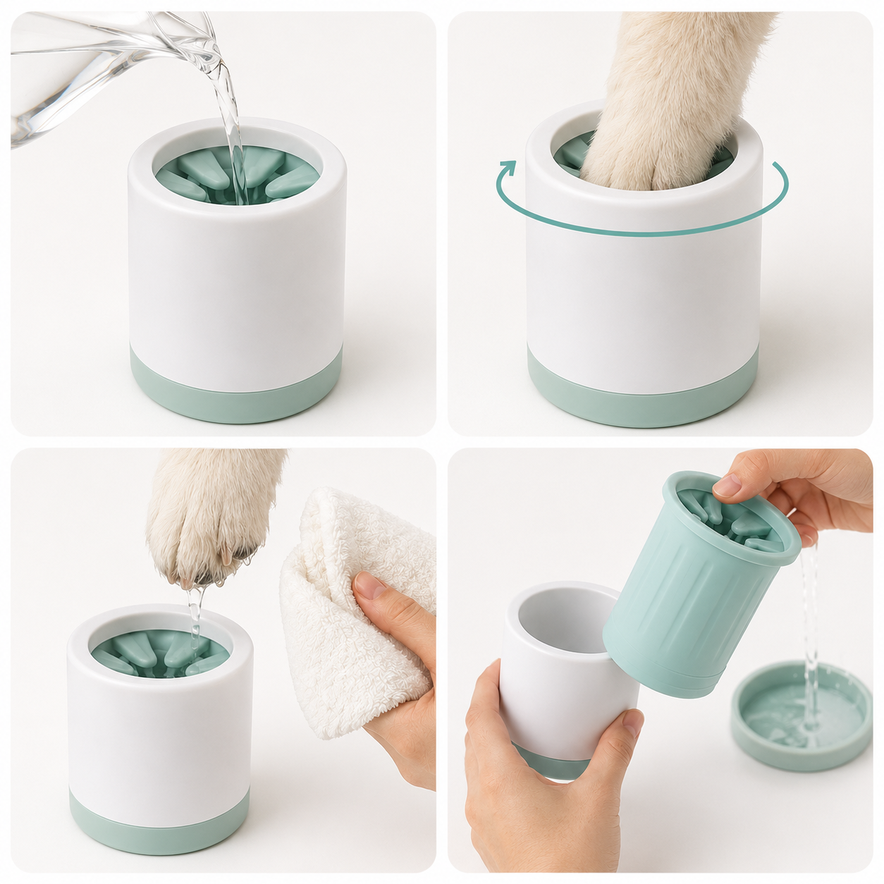 Dog Paw Washer with Soft Silicone Bristles